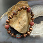 Southwestern Style 4-8mm Copper Navajo Pearl & 10mm Sediment Jasper Stretch Bracelet For Women