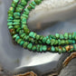 Vintage Native American 3 Strands Natural Turquoise Heishi Necklace For Women