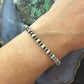 Native American Sterling Silver 5mm Navajo Pearl Beads 7"-8" Bracelet For Women