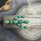Sterling Southwestern Style Kingman Turquoise Cactus Pendant 22.5" Necklace #1