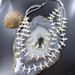 Vintage Sterling Silver 3 Strands White Shell Carved Birds & Shell Necklace For Women