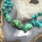 Vintage Native American Rough & Chunky Turquoise & Beads 22" Necklace For Women