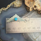 Michael Nez Navajo Sterling Silver Rounded Turquoise Cloud Dangle Earrings For Women
