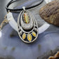 Carolyn Pollack Sterling Silver & Brass Yellow Mother of Pearl Enhancer Pendant