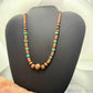 Southwestern Style Copper Navajo Pearl & Cylinder w/Turquoise Beads 20" Necklace For Women