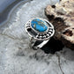 Sterling Silver Southwestern Style Oval Copper Turquoise Decorated Ring For Women