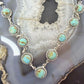 Sterling Southwestern Style Rounded Turquoise & 5mm Navajo Pearl Beads Necklace For Women