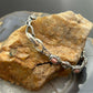 Carolyn Pollack Sterling Silver 8 Oval Rhodonite Link Bracelet For Women
