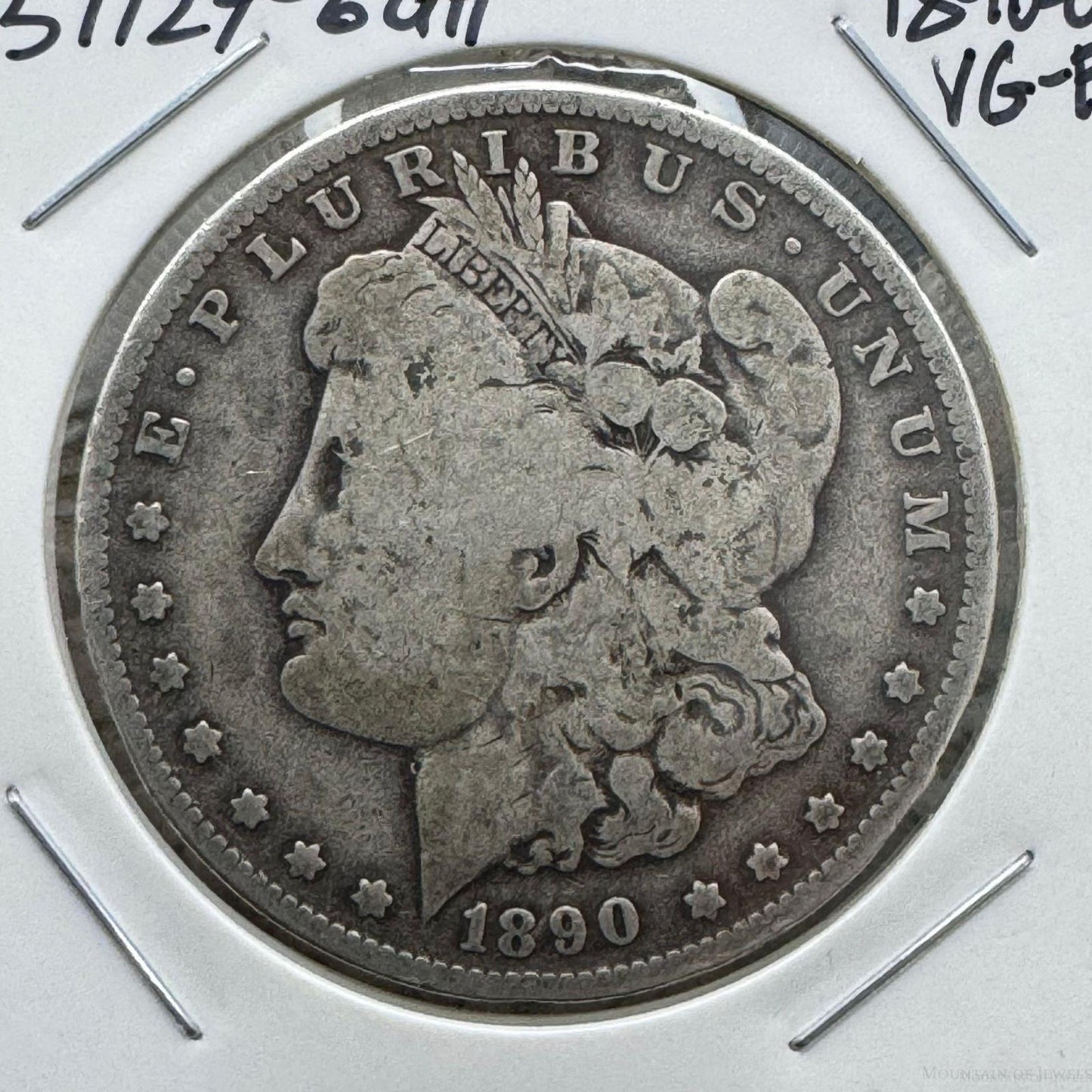 1890-O US 90% Morgan Silver Dollar VG-F #51124-6GH