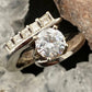 14K White Gold Diamonds Wedding Ring Size 5 For Women