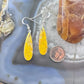 Sterling Silver Teardrop Bumblebee Jasper Slab Dangle Earrings For Women #172