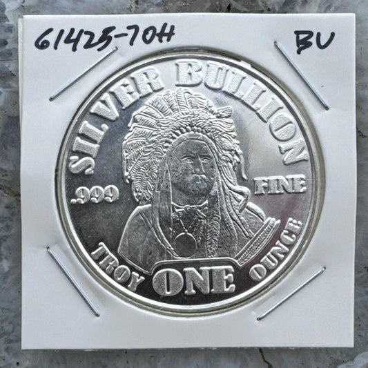 US One Troy Ounce of .999 Silver Bullion BU #61425-7OH