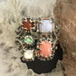 Carolyn Pollack Vintage Sterling Silver Multi-gemstone Decorated Ring For Women