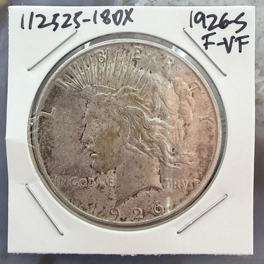 1926-S US 90% Peace Silver Dollar F-VF a Must Have #112525-18OX