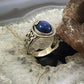 Carolyn Pollack Sterling Silver Oval Lapis Decorated Ring Size 9 For Women