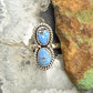 Sterling Silver Southwestern Style Golden Hill Turquoise Ring Size 8.75 For Women
