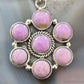 Native American Sterling Silver Phosphosiderite Decorated Cluster Pendant For Women