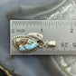 Sterling Silver Southwestern Style Triangular Golden Hill Turquoise Pendant For Women