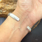 Vintage Braided Sterling Silver Over Black Leather Fashion Bracelet For Women