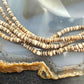 Vintage Native American Silver 5 Strands Heishi Beads 26" Necklace For Women