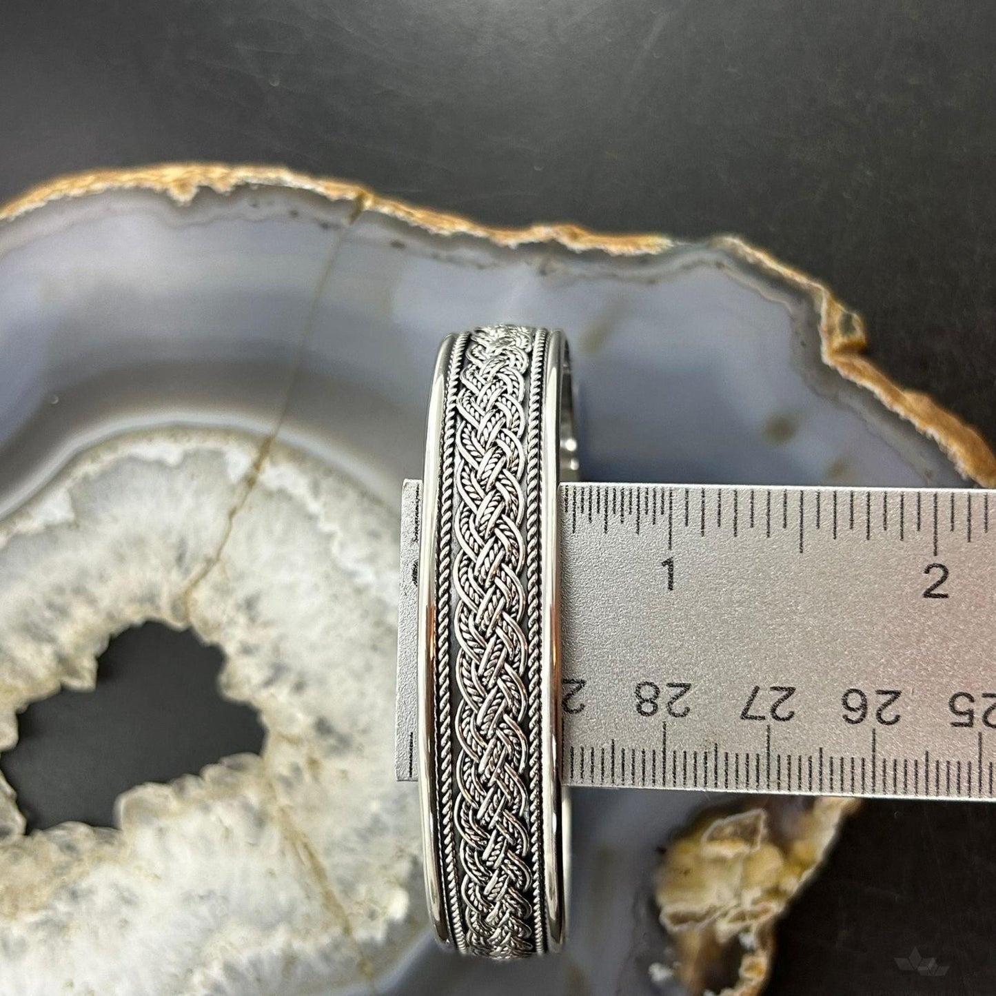 Sterling Silver Flexible & Adjustable Braided Fashion Bracelet For Women