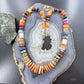 Tommy & Rosita Singer Sterling Silver Spiny Oyster & Multistone Beads 20" Necklace For Women