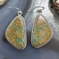 Sterling Silver Southwestern Style Triangle Royston Turquoise Dangle Earrings For Women