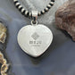 Sterling Silver Southwestern Style Malachite Heart Pendant For Women