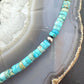 Sterling Silver Turquoise and Navajo Pearl Beads 17" Necklace For Women