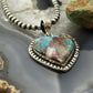 Sterling Southwestern Style Turquoise Spiny Oyster Heart Pendant For Women #2