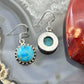 Sterling Southwestern Style Round Mojave Turquoise Dangle Earrings For Women