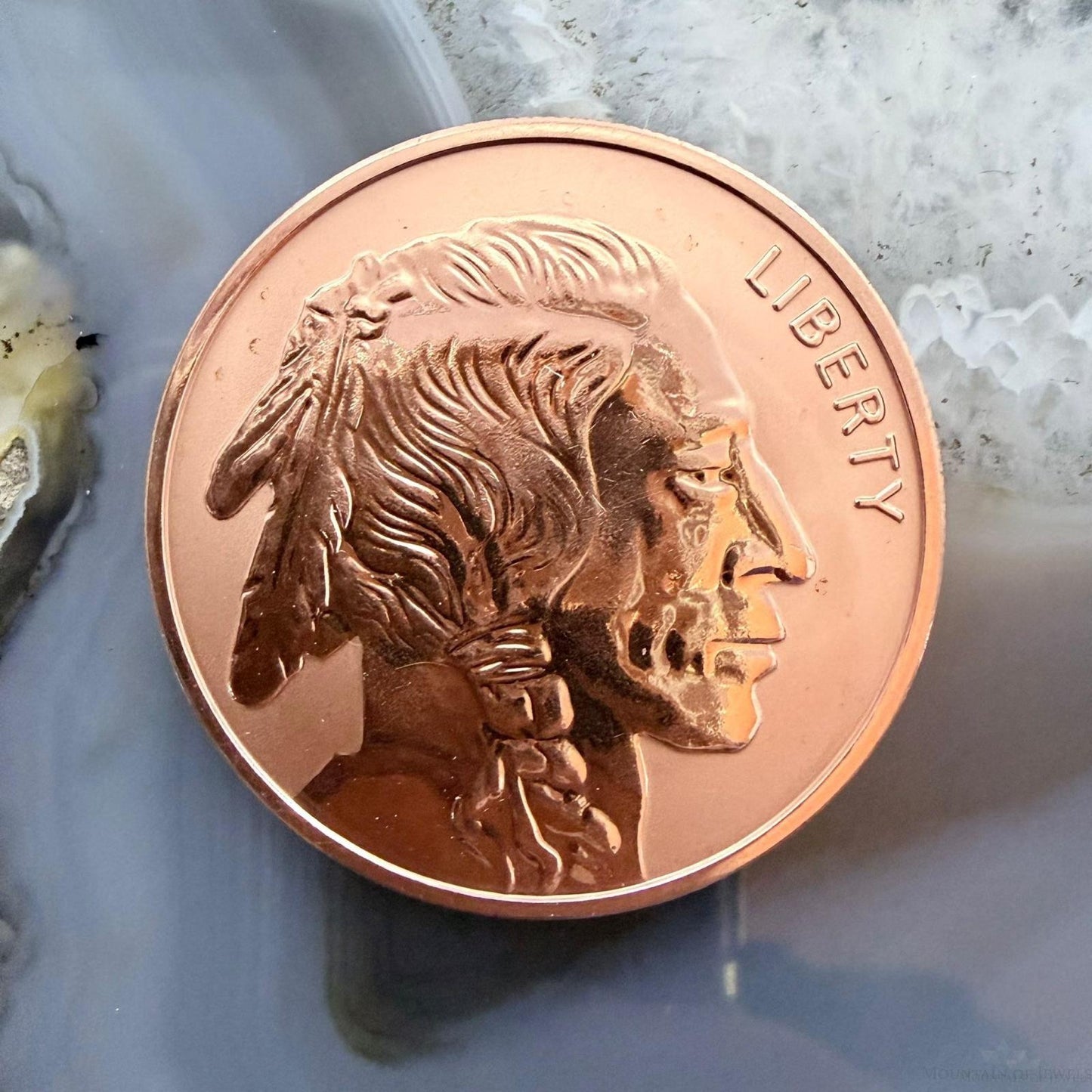 New Tube of 20 One AVDP Ounce .999 Fine Copper Shiny Indian Head&Buffalo Rounds