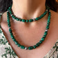 Carolyn Pollack Vintage 7mm-10mm Malachite Beads 35"-39" Necklace For Women