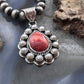 Native American Sterling Silver Teardrop Spiny Oyster w/Pearls Pendant For Women