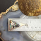 Vintage Linda Barber Zuni Sterling Silver Inlay Hummingbird Pendant For Women