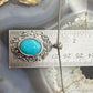 Paz Israel Sterling Silver Oval Turquoise Decorated Pendant w/Necklace For Women