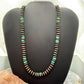 Southwestern Style Copper 7mm Navajo Pearl Saucer & Turquoise 18"-20" Necklace For Women