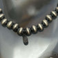 Sterling Silver 5mm Navajo Pearl Beads Stretch Bracelet For Women