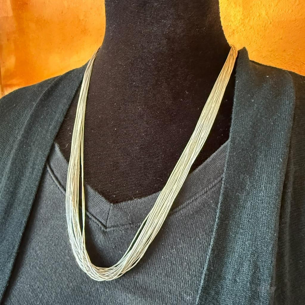 Carolyn Pollack Sterling  Silver 25 Strand Liquid Silver 24"-26" Necklace For Women