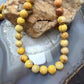 Sterling Silver Southwestern Style 8mm Snake Skin Jasper Beads 18" Necklace For Women