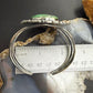 Sterling Silver Southwestern Style Large Oval Variscite Bracelet For Women