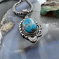 Sterling Silver Southwestern Style Large Turquoise Decorated Pendant For Women