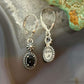 Carolyn Pollack Sterling Silver Onyx Decorated Dangle Earrings For Women