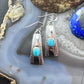 Michael Nez Sterling Silver Blue Turquoise Mountain Ridge Dangle Earrings For Women