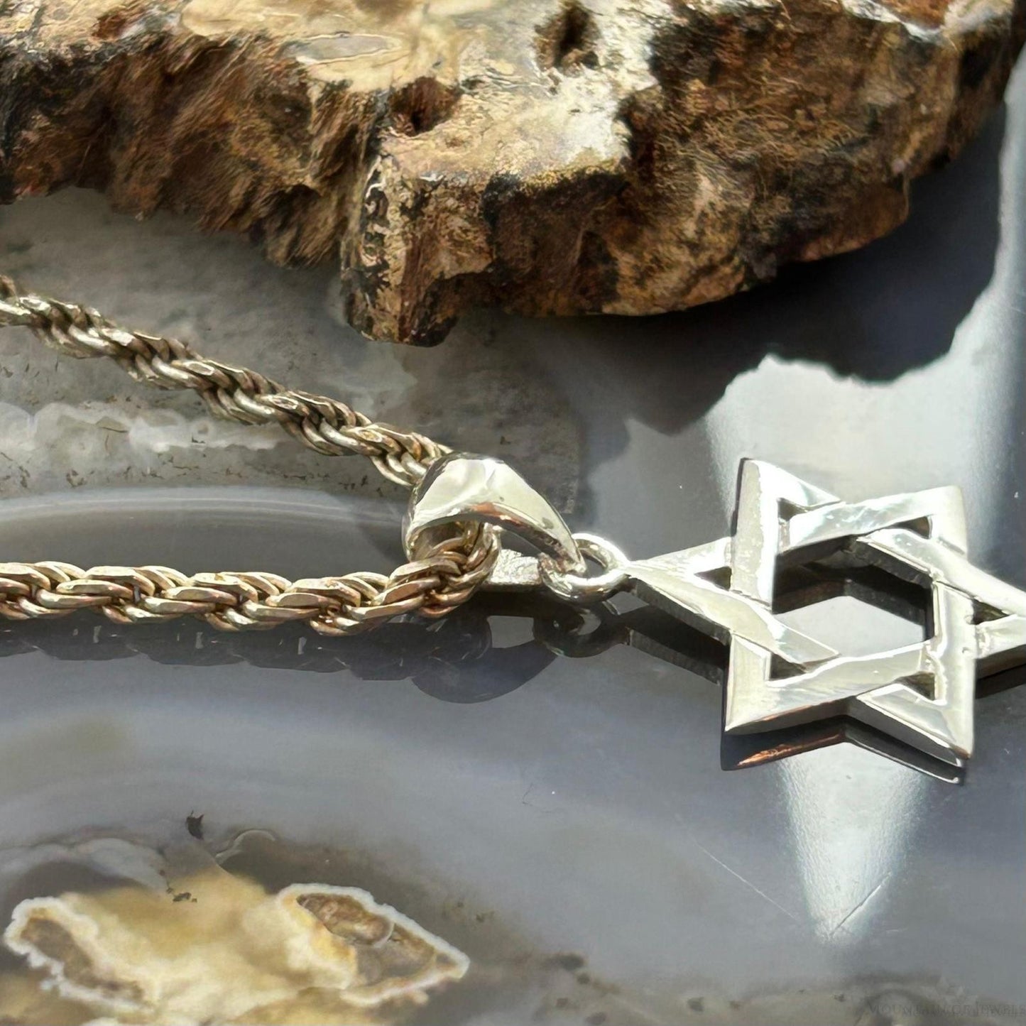Sterling Silver Fashion Unisex Star of David Pendant