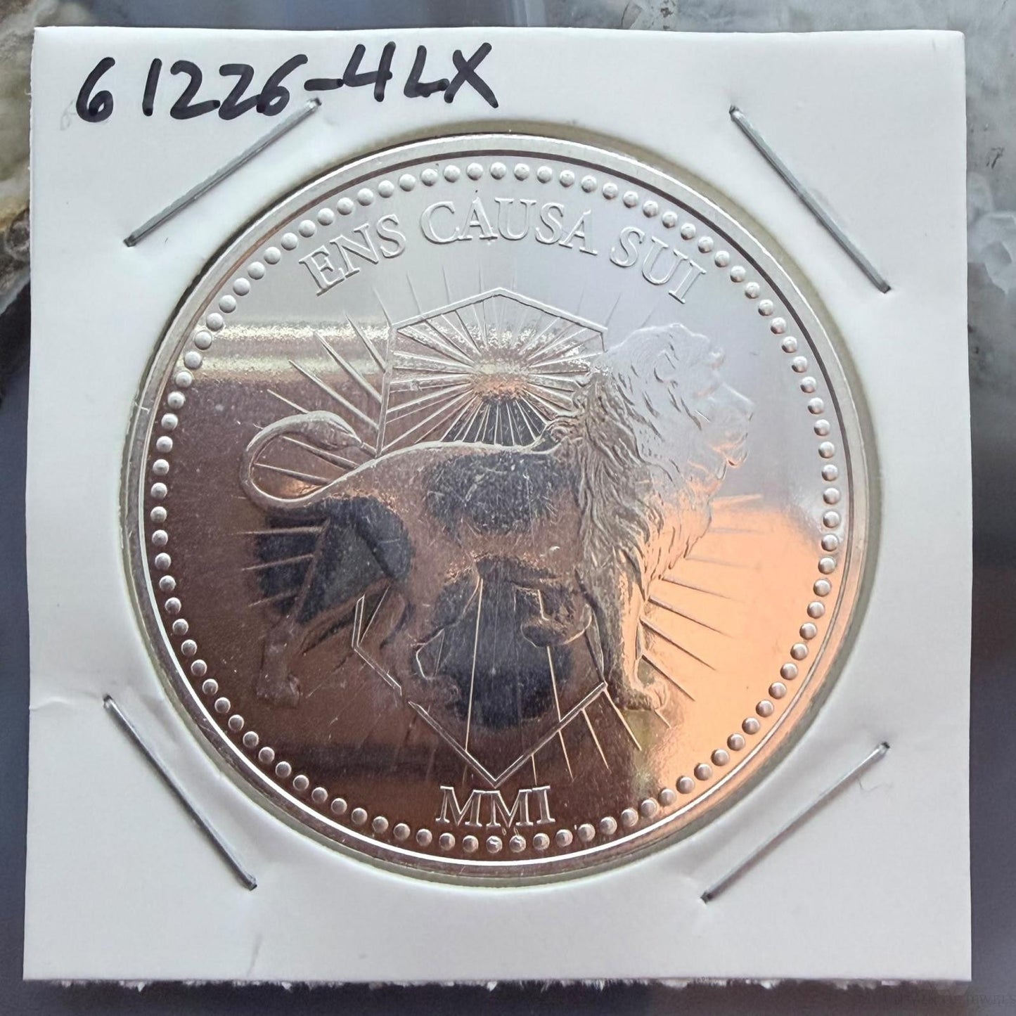 1.0 Troy Ounce of .999 Pure Silver Round Lion of Judah with a Latin Phrase #61226
