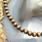 Southwestern Style 5mm Copper Navajo Pearl Round Bead 20"-22" Necklace For Women