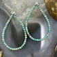 Sterling Silver Faceted Turquoise Hoop Dangle Earrings For Women