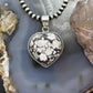 Sterling Silver Southwestern Style Wild Horse Heart Pendant For Women