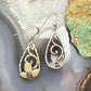 Vintage Sterling Silver Teardrop Swirl, Rose & Leaf Fashion Dangle Earrings For Women